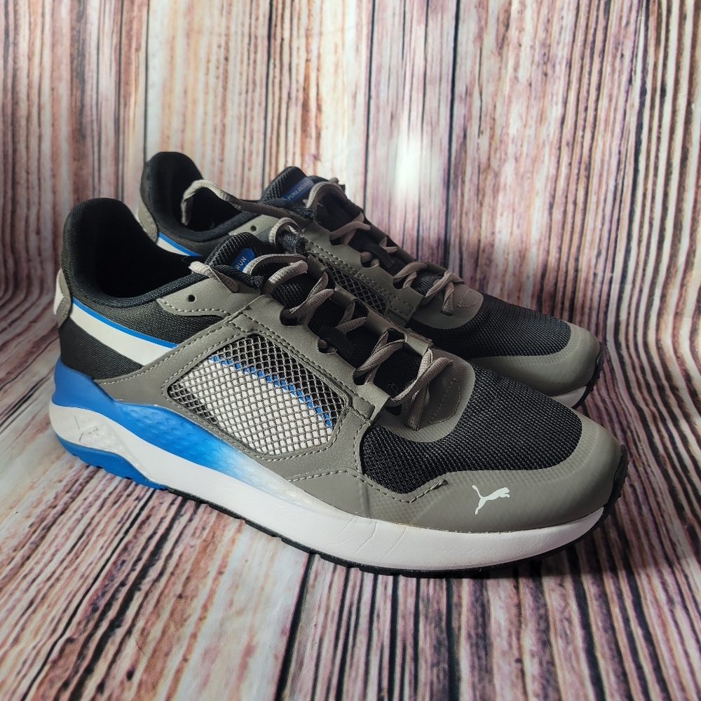 Puma Men's Sneakers Athletic Shoes Grey Blue 8 EUC